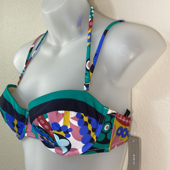 J Crew Ratti Kaleidoscope Bikini Top 32B NWT - Picture 5 of 9
